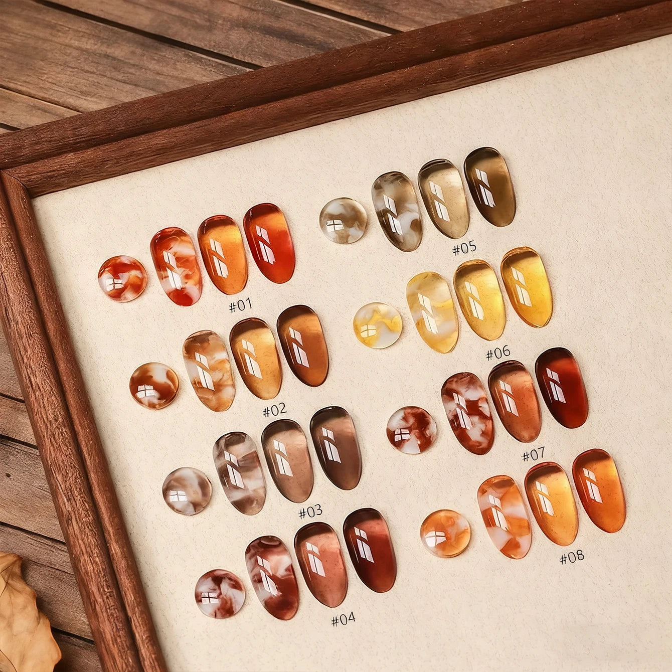 MIANEL 10ML Brown Amber Series Jelly Gel Nail Polish 2026 New Popular Ice Clear Caramel Nail Polish Black Nails 1-6pcs