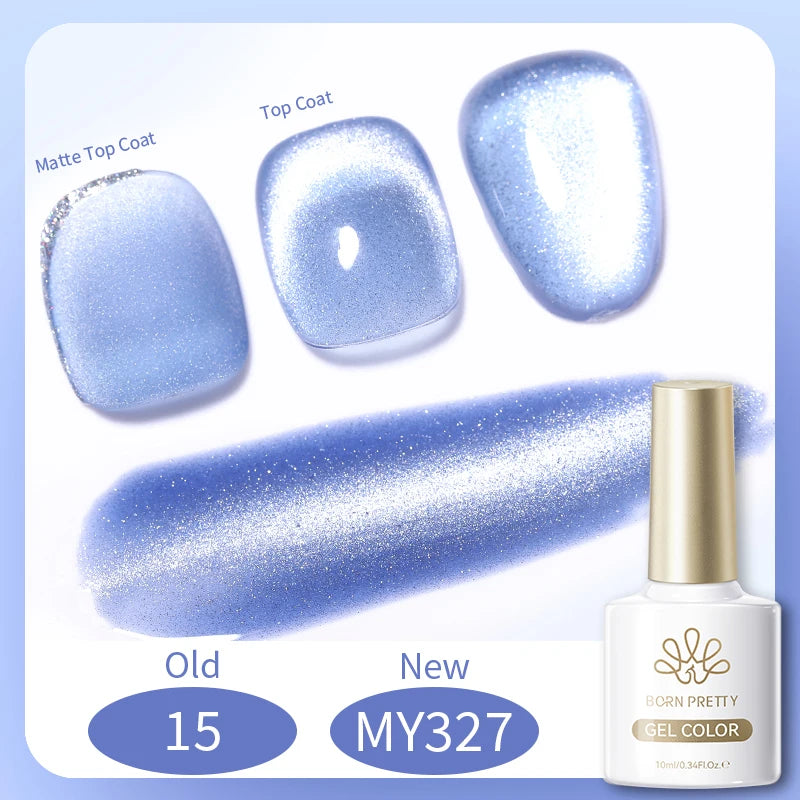 BORN PRETTY 10ml Silver Water Light Cat Magnetic Gel Nail Polish Nail Supplies Vernis Semi Permanent Gel for Fall Winter Nails