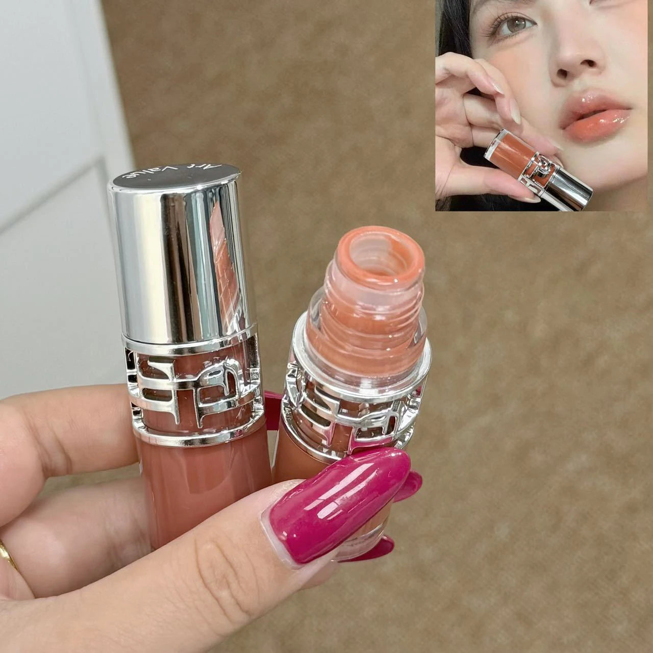 Transparent Moisturizing Lip Gloss Hydrating Drying Lips Mirror Lipstick Makeup Crystal Lip Oil Mirror Lip Glaze Tinted Plumper