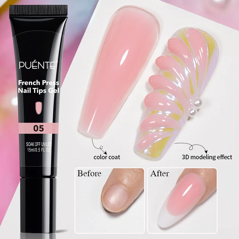 PUENTE 7.5ML Nude Shade Ceramic Cat Eye Gel Nail Polish Shiny Moonlight Cat Eye Gel Soak Off UV Semi-Permanent Nail Art Varnish