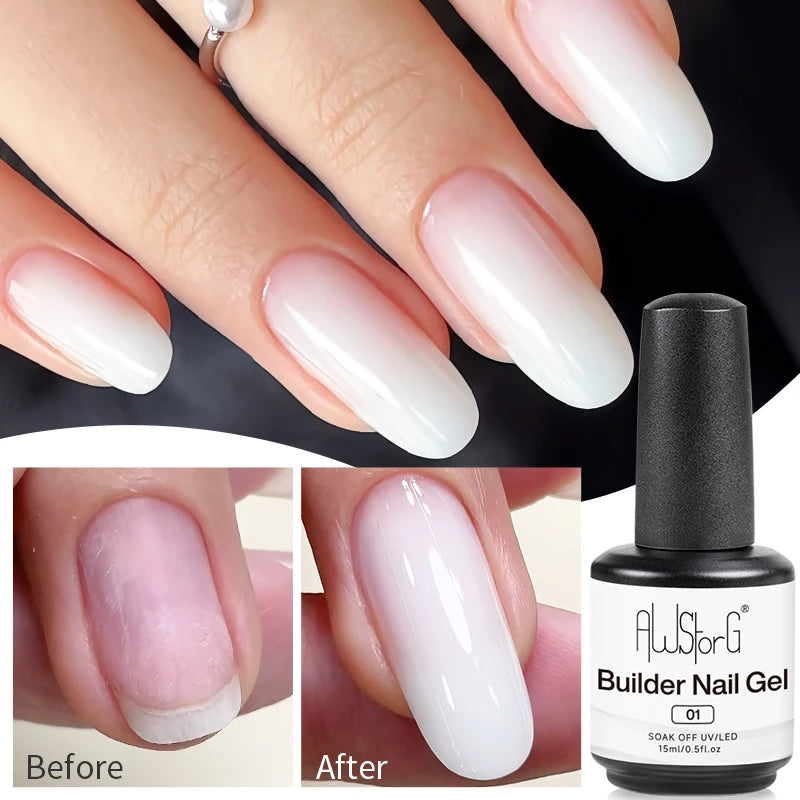 AWStorG 15ML Super Top Coat  Function Gel No Wipe Matte Top Gel Transparent Soak Off  UV LED NailArt Manicure Gel Varnish Primer