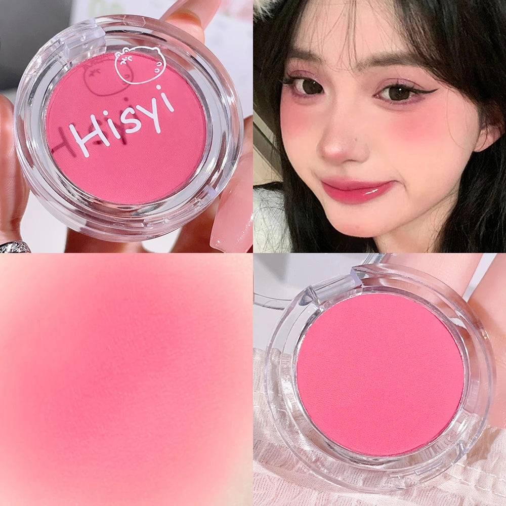 HISYI slightly tipsy blush matte fine flash micro flash natural color makeup pure desire monochrome blush plate