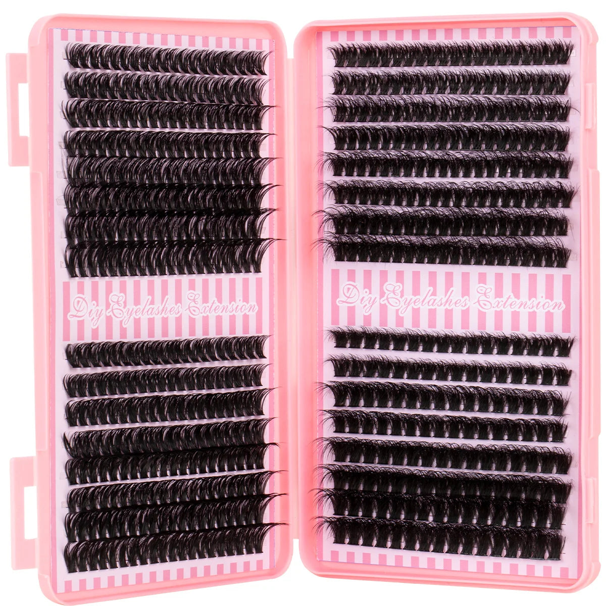 Eyelash Cluster DIY Eyelash Extension Kit with Tweezers Bond and Seal Reusable Single Eyelashes Festival Gift Eye Makeup