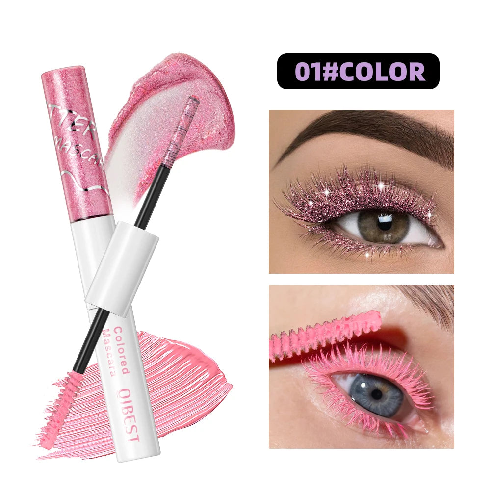 Qibest Double Head Diamond Glitter Waterproof Mascara