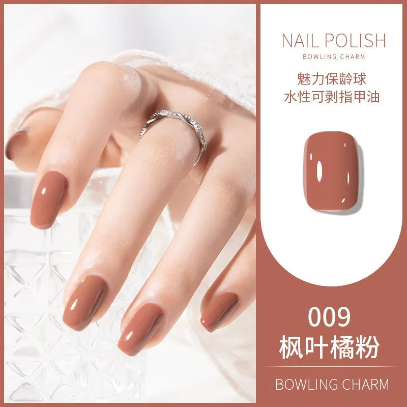 40 Colors New Nail Polish for Summer Water-based Quick Drying Tearable Nail Art Semipermanent Monochrome No Baking Lamp Varnish