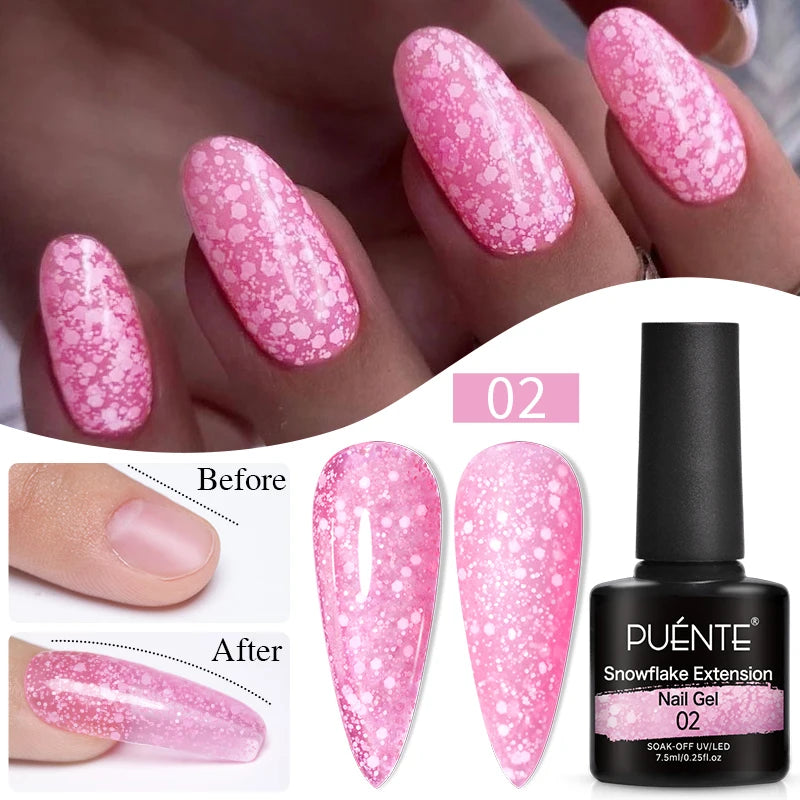 PUENTE 7.5ML Nude Shade Ceramic Cat Eye Gel Nail Polish Shiny Moonlight Cat Eye Gel Soak Off UV Semi-Permanent Nail Art Varnish