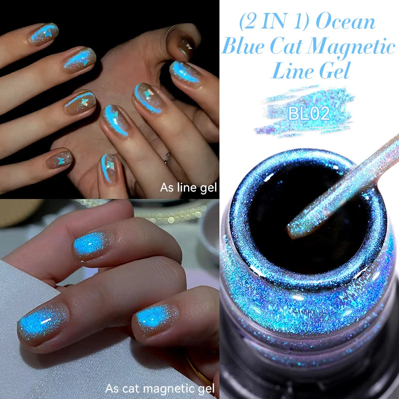 LILYCUTE 5ml Super Bright Metallic Painting Liner Gel Nail Polish UV LED Painting Gel Nail Art Drawing Stripe Pull Line UV Gel