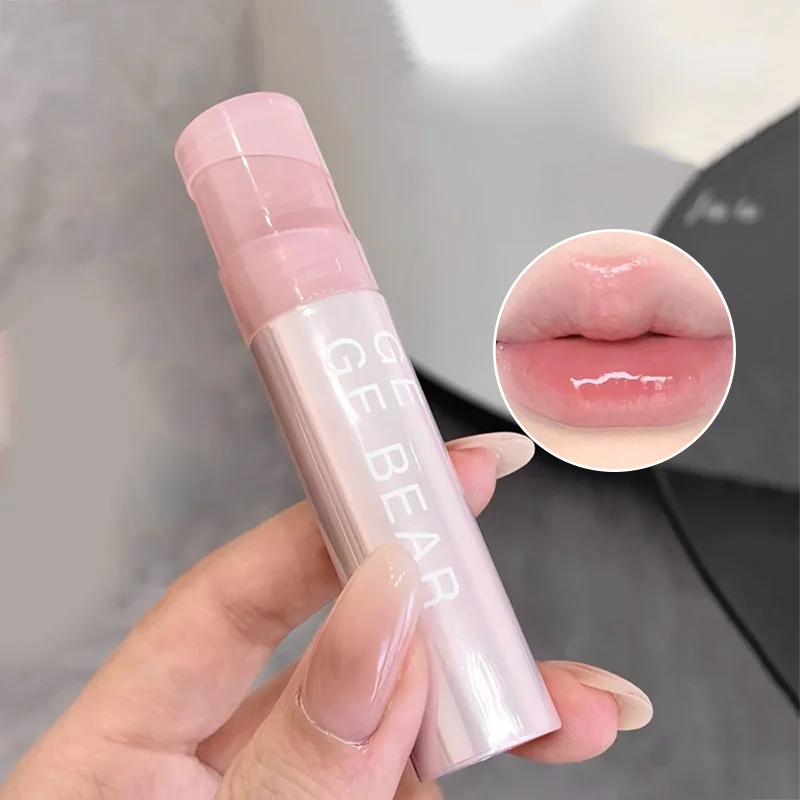 Gege Bear Water Gel Lip Gloss — Hydrating, Crystal-Clear Shine with Long-Lasting Color and Natural Finish