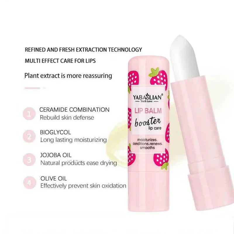 Natural Fruit Lip Balm Long Lasting Moisturizing Nourishes Reduce Lip Line Anti Aging Anti-drying Hydration Lips Care Lipstick