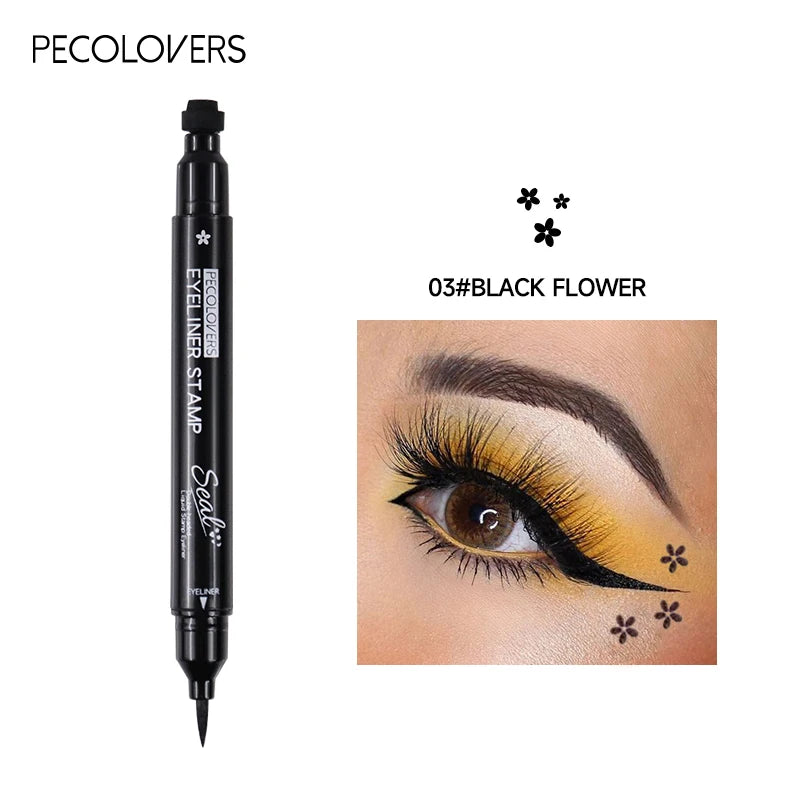 2-in-1 Star & Moon Stamp Liquid Eyeliner - Black Waterproof