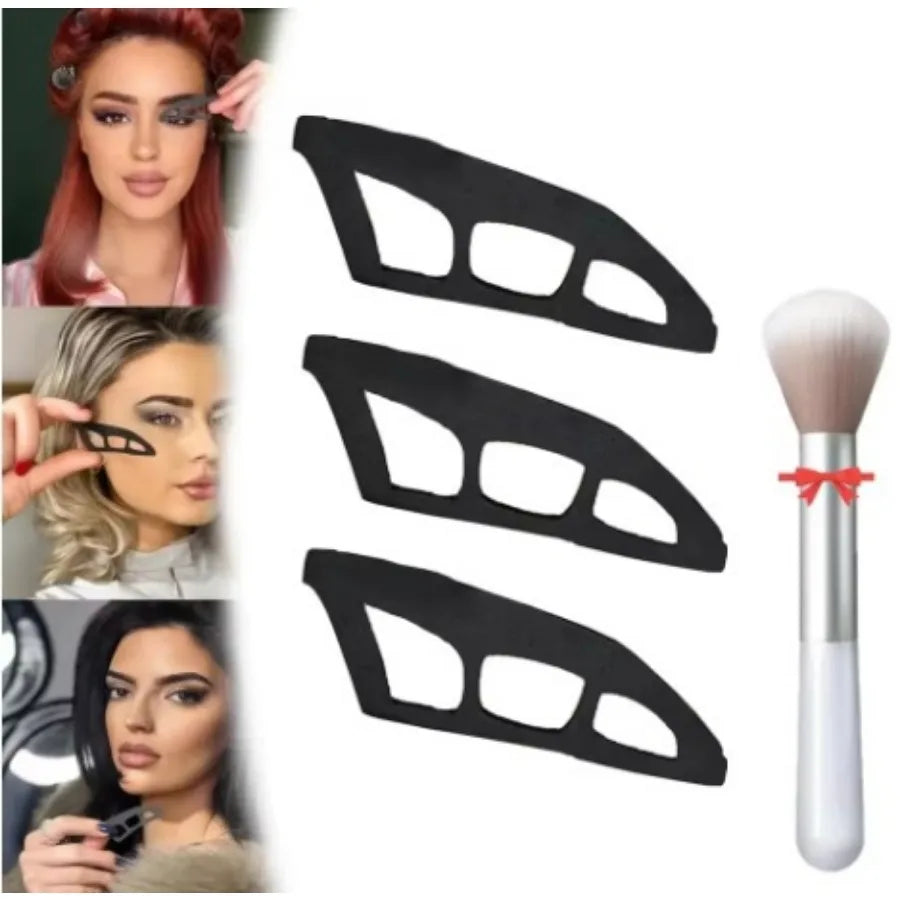 Hypoallergenic Oval Eyeshadow Stencil Tool for Beginners  with ABS Plastic Handle, Perfect for Smoky Eye Makeup Looks