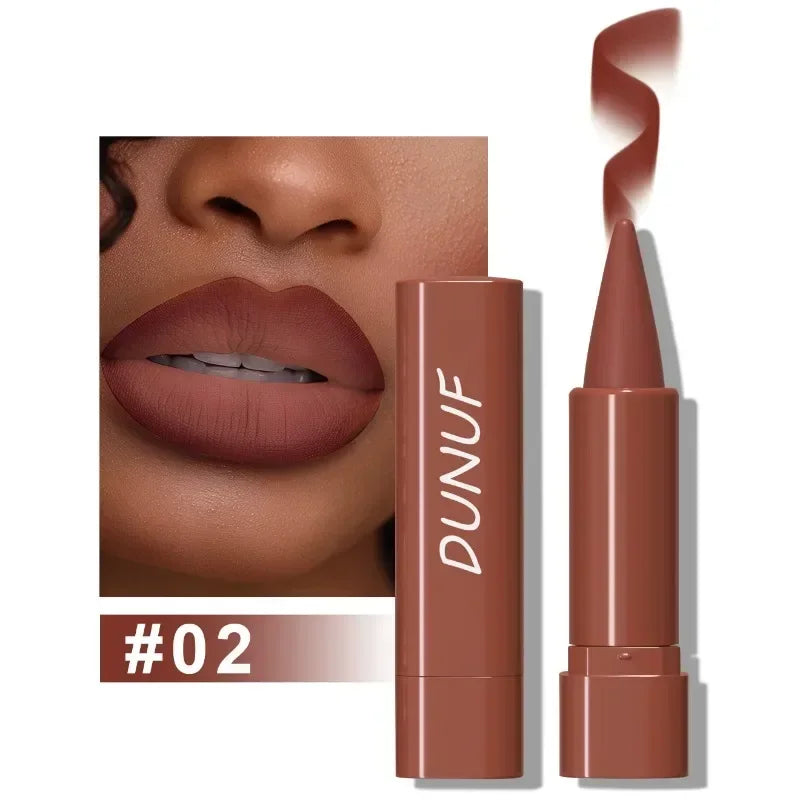 Nude Brown Lip Liner Pencil Velvet Matte Lipstick Lasting Waterproof Rendering Non-stick Cup Makeup Lips Liner Woman Cosmetics