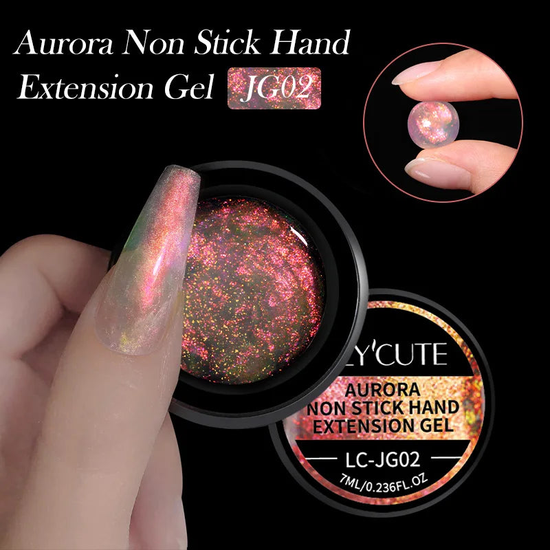 LILYCUTE 15ML Quick Extension Gel Nail Polish Milky White Clear Pink Color French Manicure Finger Prolong Nail Hard Gel Varnish