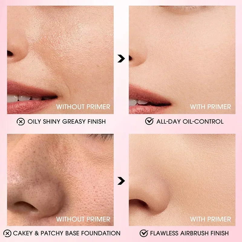 Long-wearing Invisible Pores Face Primer Silicone Mask Concealer Oil-control Matte Longlasting Smoothing Face Primer Makeup
