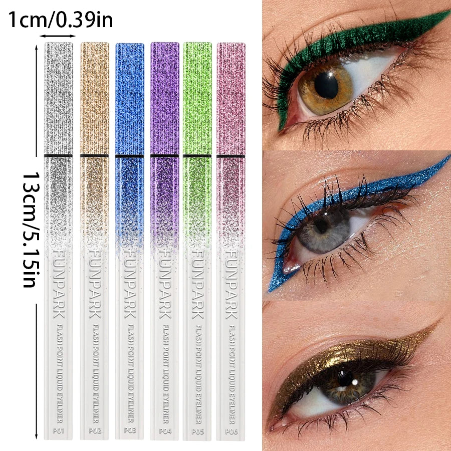 Metallic Liquid Eyeliner - Waterproof Shiny Pearlescent 0.6ml