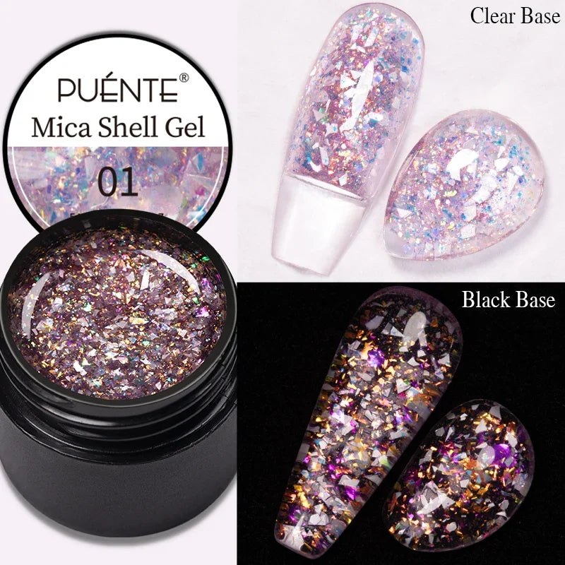 PUETNE 7.5ML Amber Moonlight Cat Magnetic Gel Nail Polish Winter Nails Jelly Glass Cat Eye Soak Off UV Semi-Permanent Varnish