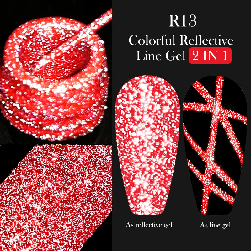LILYCUTE 5ML Metallic Painting Liner Gel Nail Polish Super Bright Gold Silver Mirror Drawing Gel Semi Permanent Line French Nail