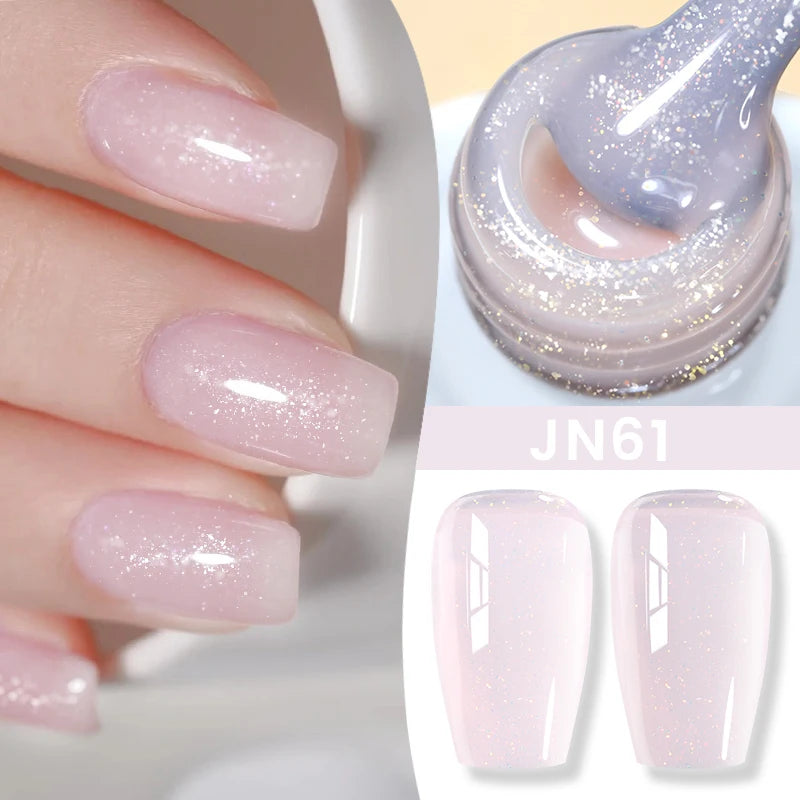 BORN PRETTY Milky White Jelly Nude Gel Nail Polish 10ml White Translucent Soak Off Gel Vernis Semi Permanent Need UV Light Cure