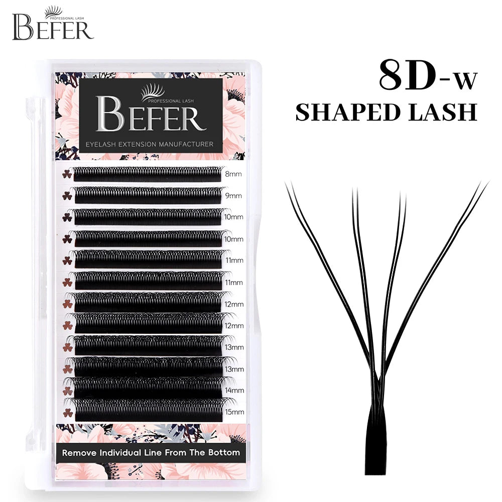 Befer W Shaped Eyelashes Extension Volume Cilios 5D 3D 4D 6D Eyelashes W High Quality Wholesale Suppliers for Lash Extentions