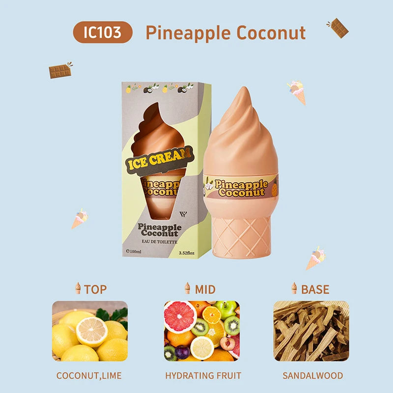 Ice Cream Cute Perfume Brand Long-lasting Eau De Toilette Floral Fruity Citrus Rose Charming Sweet Fragrance Women Body Spray