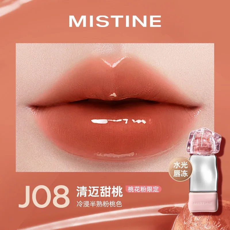 Mistine Lipstick Nude Long Wear Lip Creamy Korean Makeup Matte Lip Glaze Mirror Gloss Lip Jelly Long Lasting 2.9g