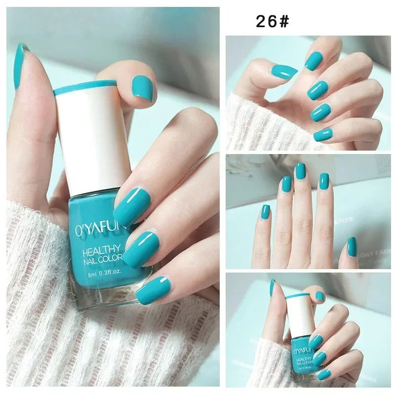 8ml Matte Waterproof No-bake Nail Polish Nail Art Tearable Quick Dry Normal Without Lamp Nail Polish Glitter Sequins UV Varnish