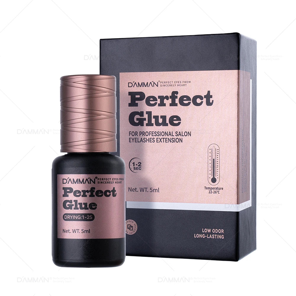 Damman Lash Gule for Eyelash Extension Low Stimulation Lash Extension Glue Professional Eyelash Glue Retention time 8-10 Weeks