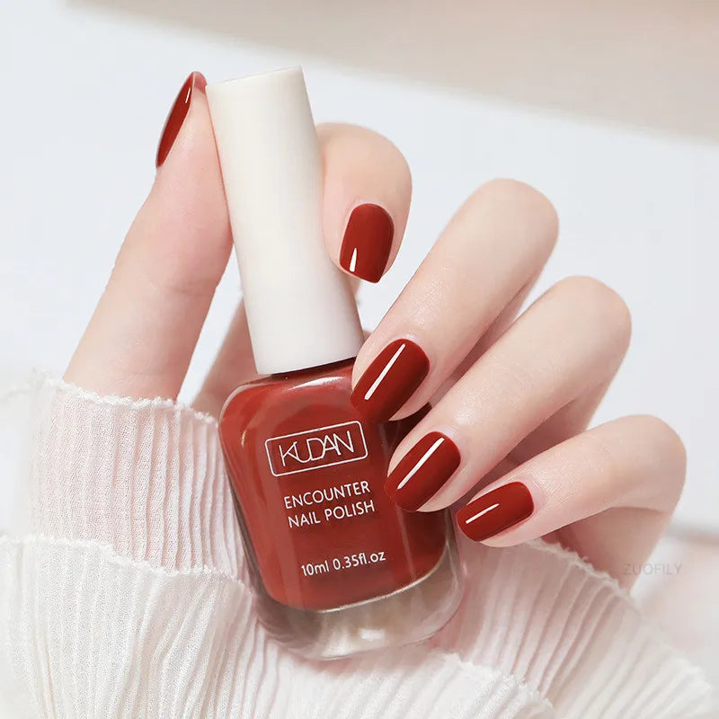 10ml Water-based Nail Polish Long Lasting Tearable Quick Dry No Bake Semi-permanent Varnish DIY Fashion Manicure 40 Color
