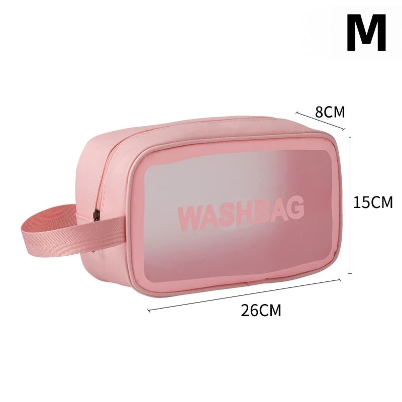 Portable Travel Wash Bag Female Transparent Waterproof Makeup Storage Pouch Large Capacity Cosmetic Organizer Beauty Women Case