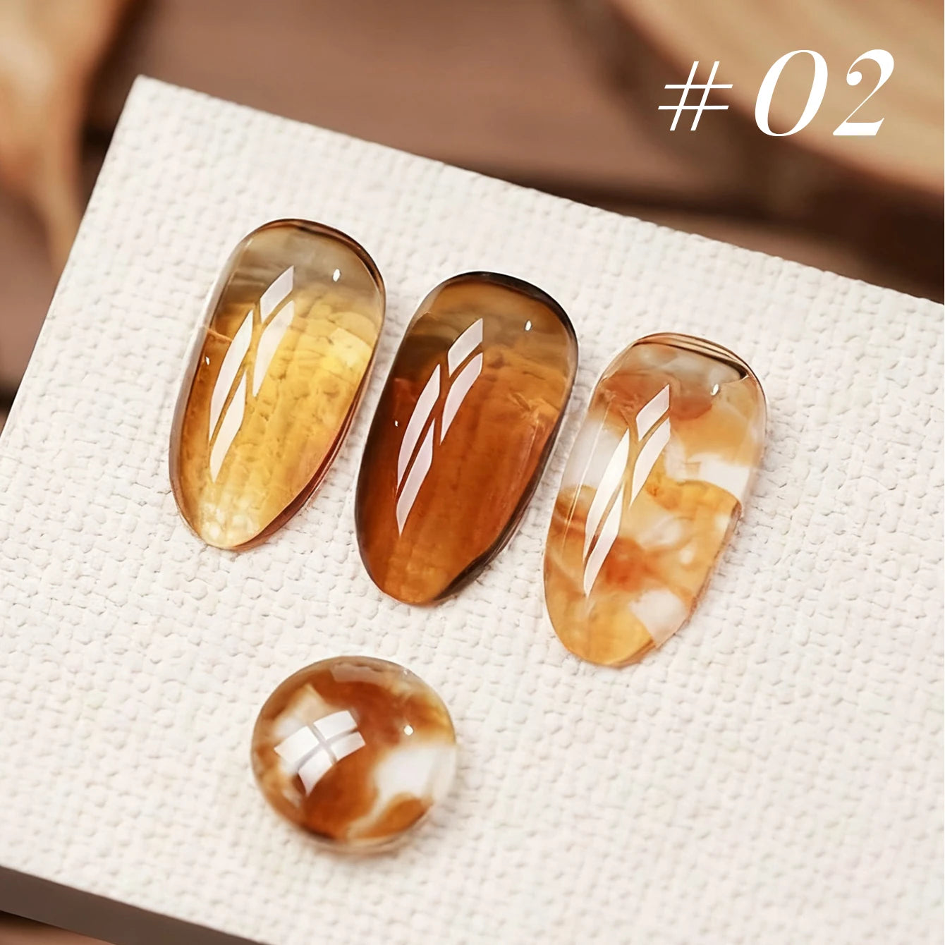 MIANEL 10ML Brown Amber Series Jelly Gel Nail Polish 2026 New Popular Ice Clear Caramel Nail Polish Black Nails 1-6pcs