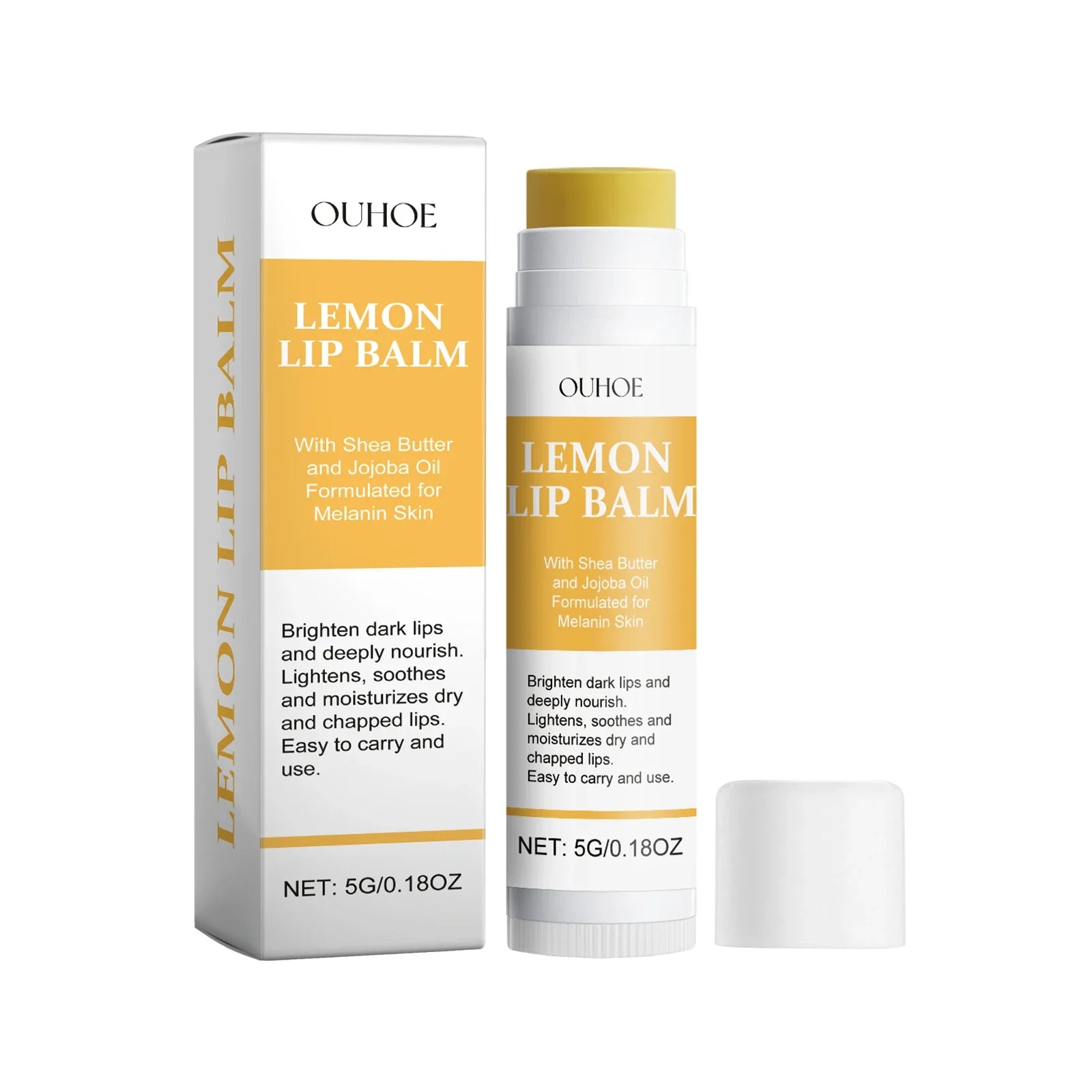 Ginger Lemon Lip Balm Mask Gloss Oil Exfoliating Clean Turmeric Dark Melanin Remove Improve Dullness Moisturizer Lip Balm Care