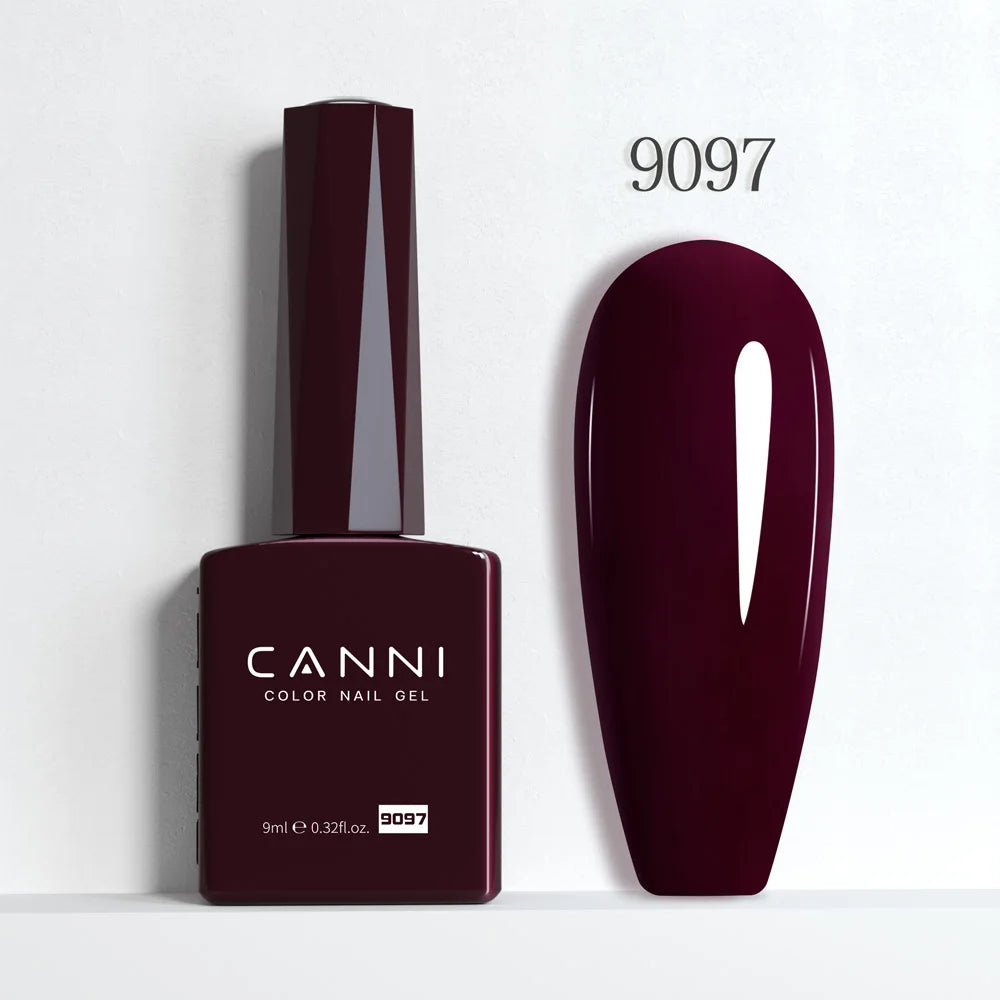 CANNI Hema Free Nail Gel Polish Fall Color Collection Semi Permanent Diamong Long Wear Top Coat Red Gorgeous JellyNude Color 9ml