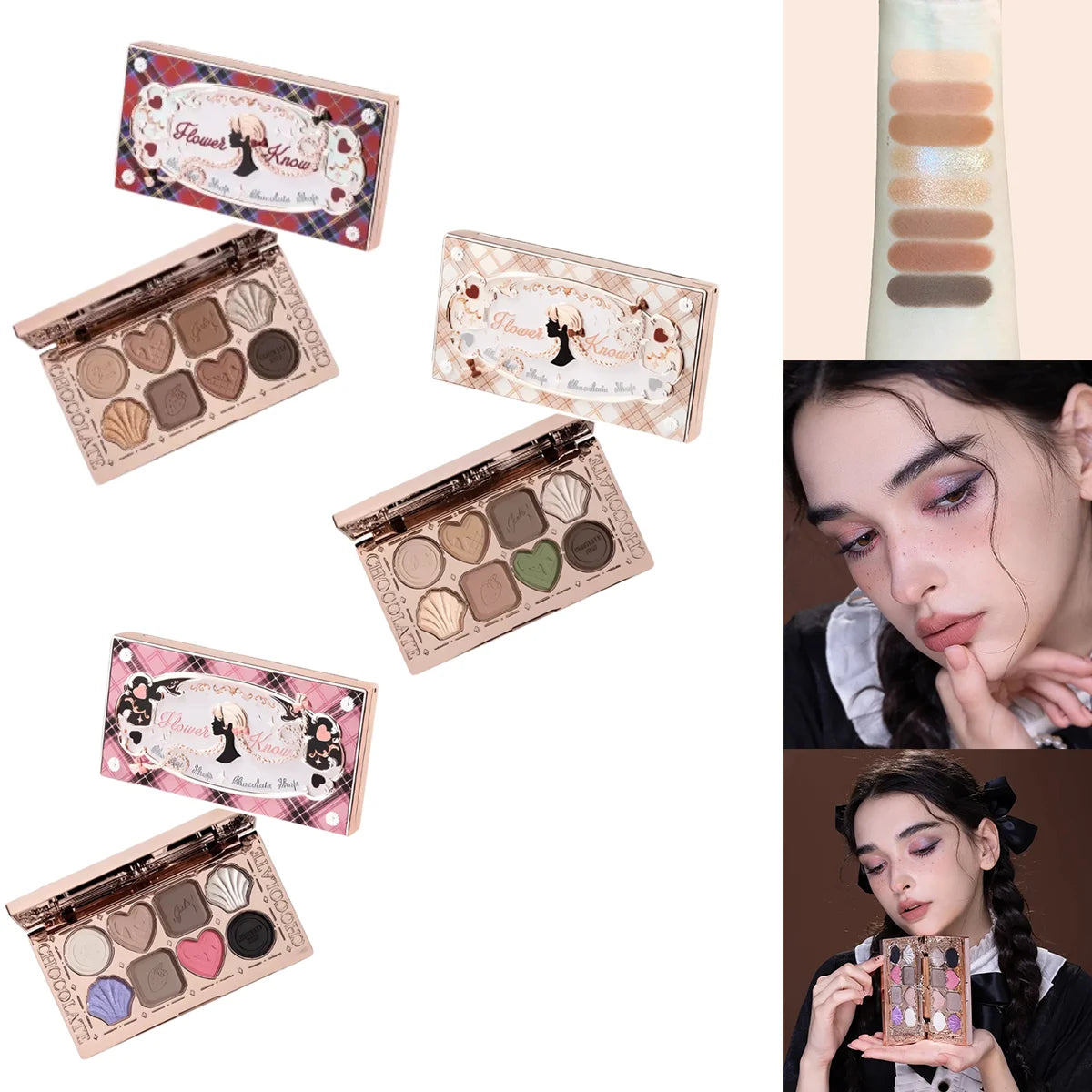 Flower Knows Chocolate Wonder-Shop 8-Color Eyeshadow Palette