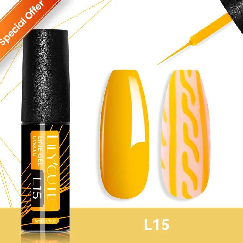 LILYCUTE 7ML Colorful Gel Nail Polish 129 Colors Long Lasting For Manicure Semi Permanent Base Top Coat Nail Art UV Gel Varnish