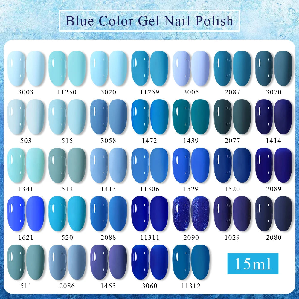 Clou Beaute Royal Blue Color Winter Trendy Semi Permanent Nail Art Manicure Varnishes Gel Nail Polish Hybrid Base Gel Top Coat