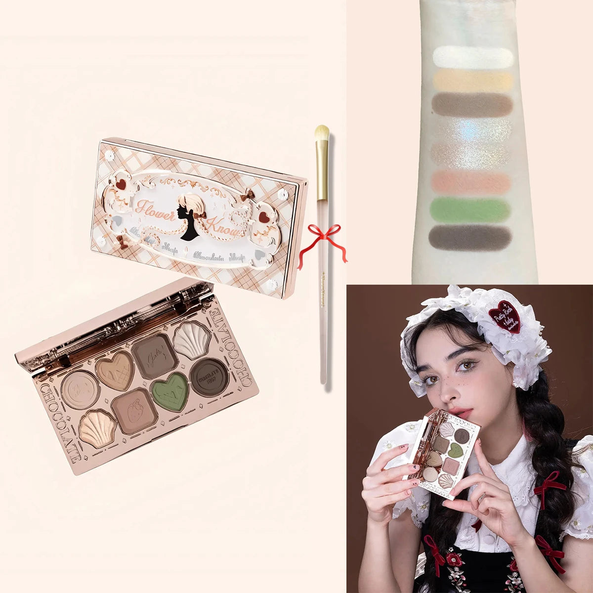 Flower Knows Swan Ballet 6-Color Eyeshadow Palette