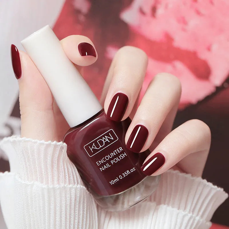 10ml Water-based Nail Polish Long Lasting Tearable Quick Dry No Bake Semi-permanent Varnish DIY Fashion Manicure 40 Color