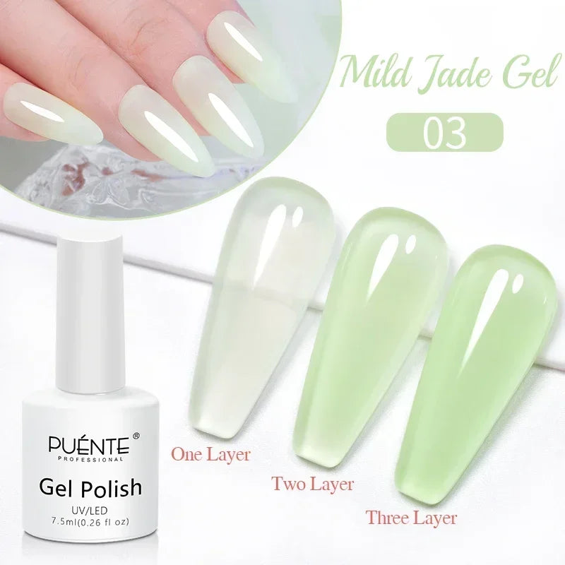 PUENTE Fruit Series Cat Magnetic Gel Nail Polish Summer Green Purple Pink Cat Eye Nail Gel Soak Off UV Semi-Permanent Varnish