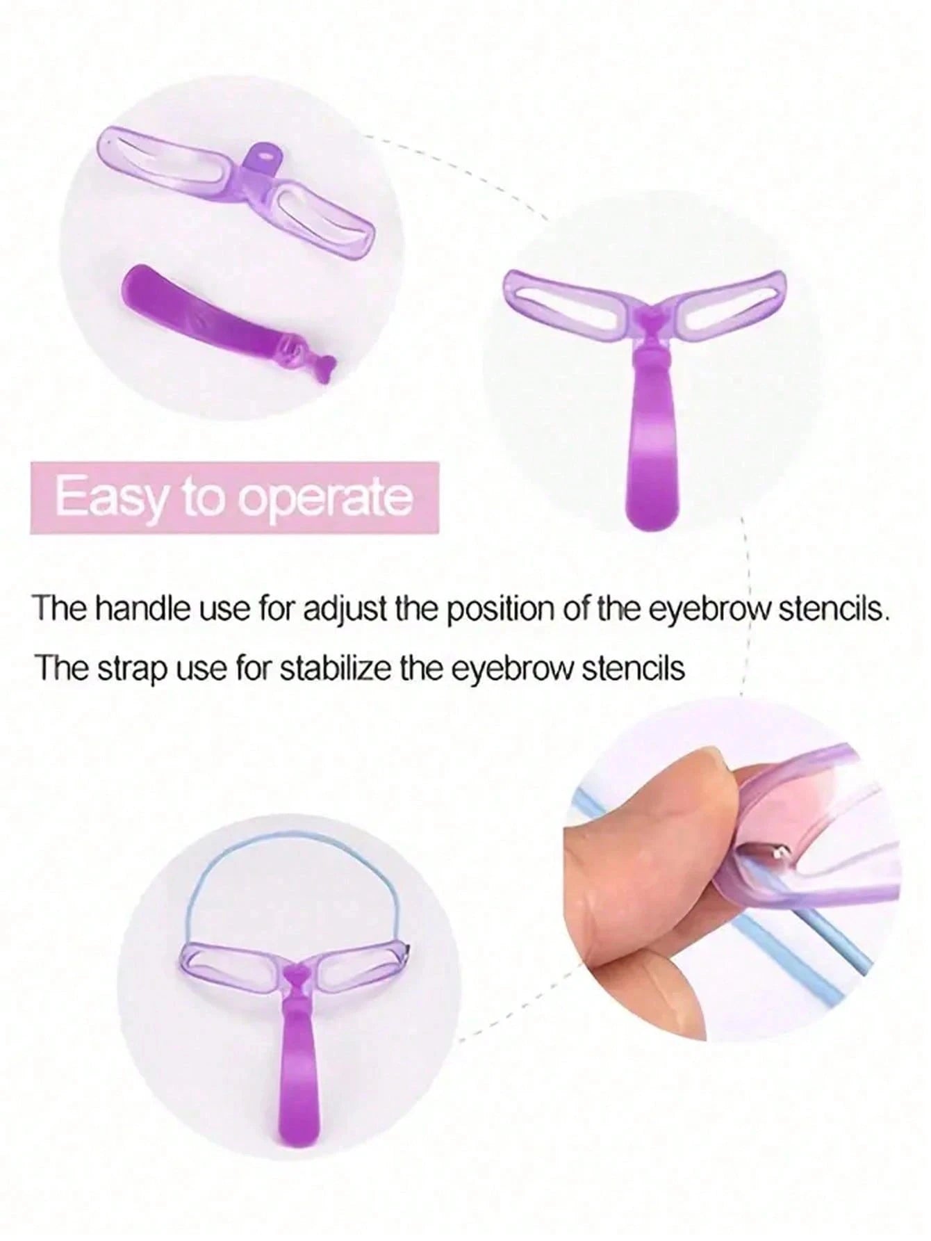 8-In-1 Reusable Eyebrow Template Set, Eyebrow Template Tool, Eyebrow Makeup Model Tool And Accessories