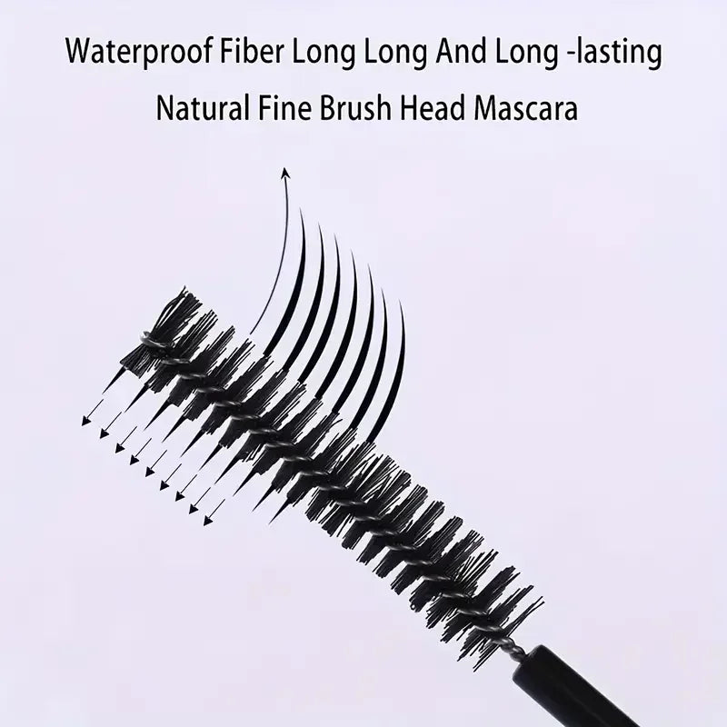 Silk Fiber Curling Mascara - Waterproof Lengthening & Volumizing