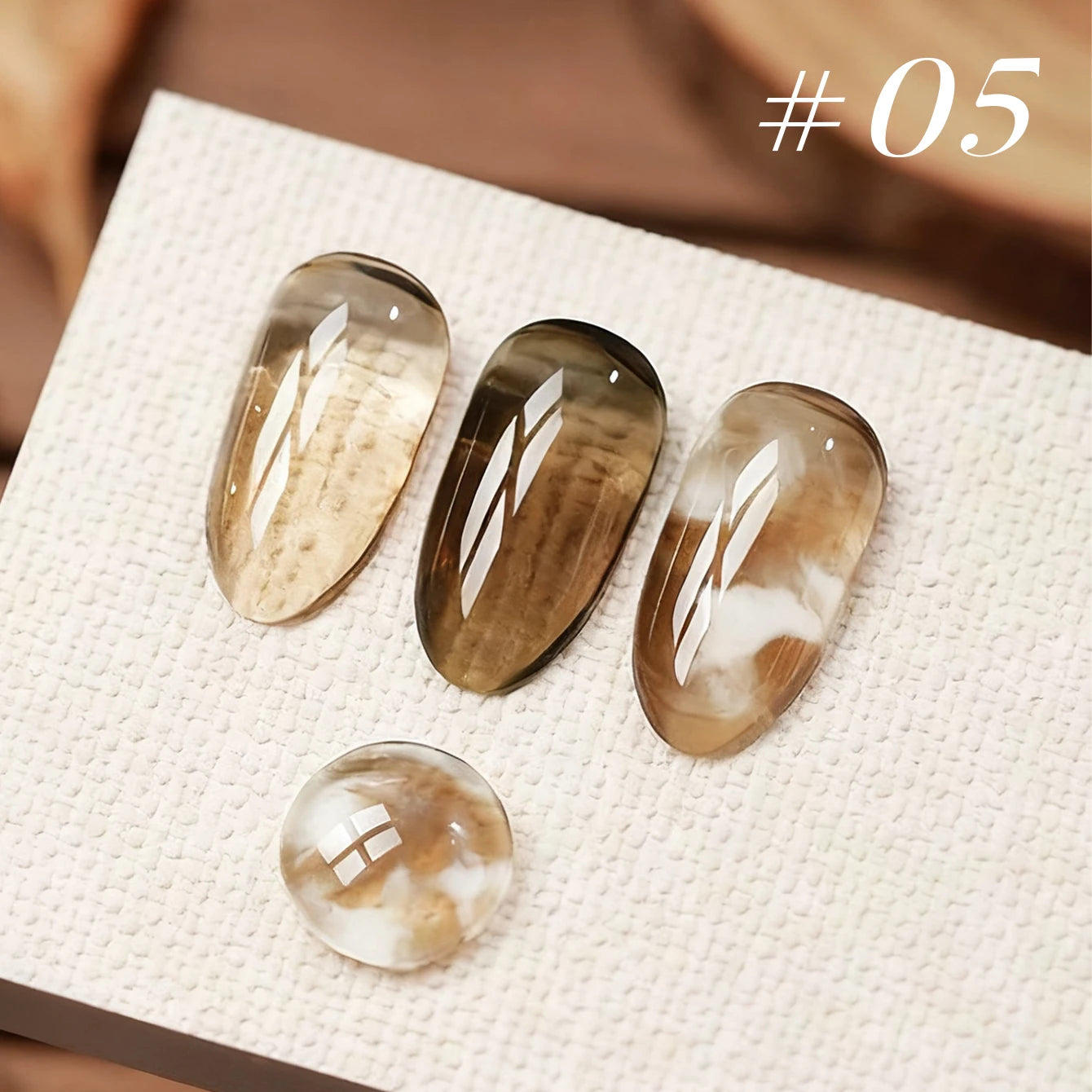 MIANEL 10ML Brown Amber Series Jelly Gel Nail Polish 2026 New Popular Ice Clear Caramel Nail Polish Black Nails 1-6pcs