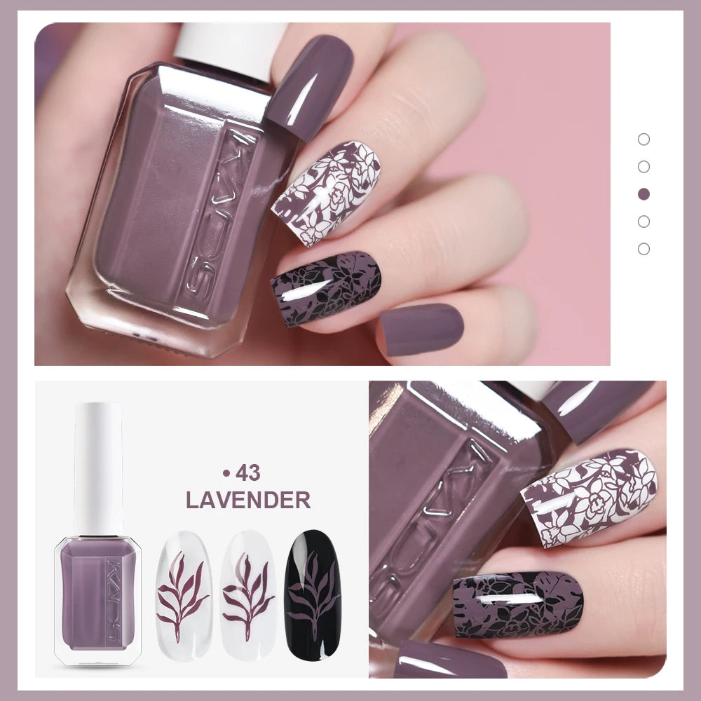 KADS Professional 11ml 24 Colors Nail Stamping Polish Gold Silver Nails Art Varnish for Stamping Plate DIY Nail Printing Polish