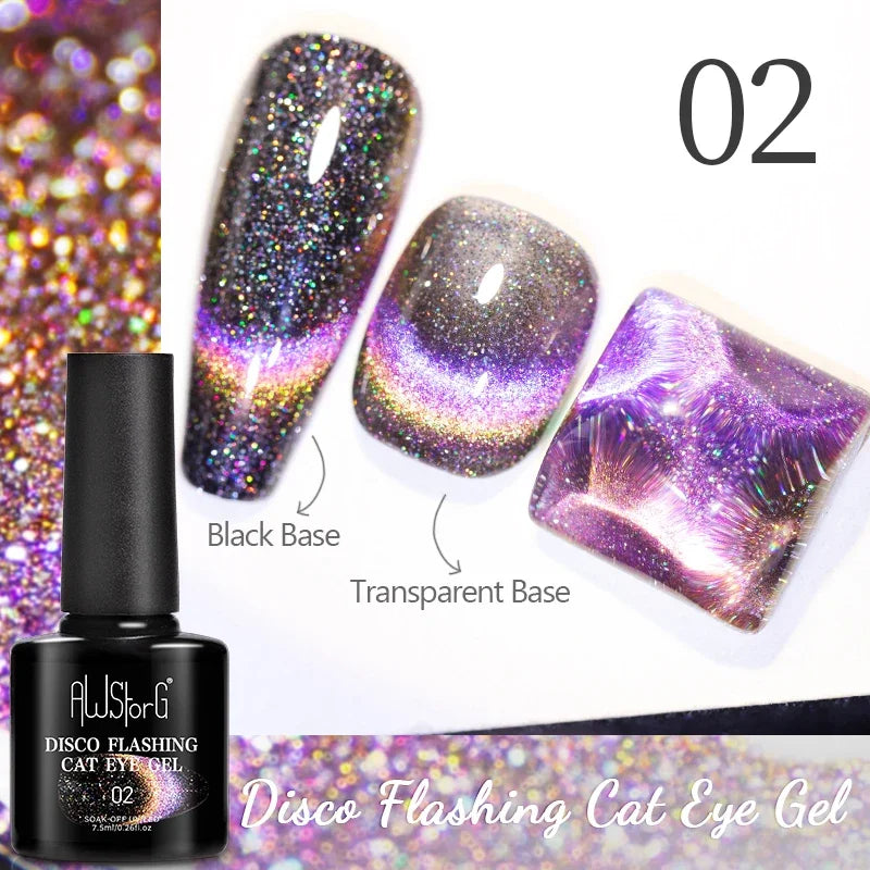 AWStorG 7.5ml Crimson Velvet Cat Eye Magnetic Gel Nail Polish Shiny Ruby Red Cat Eye Gel Soak Off UV Semi-Permanent Nail Art