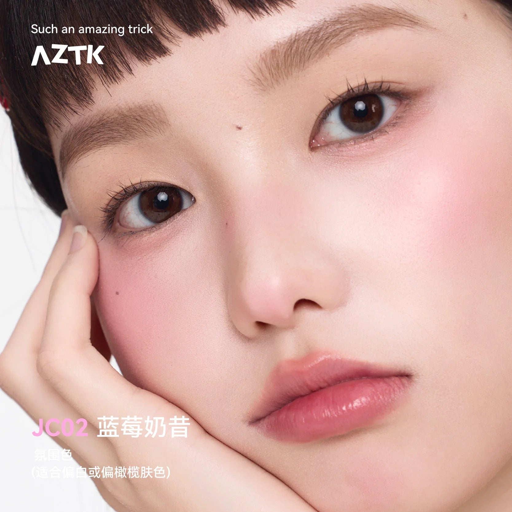 AZTK Blush Designer Color Face Makeup Blusher Natural Longlasting Muddy Cheek Rouge Water Glossy Moisturizer Liquid Blush Cream