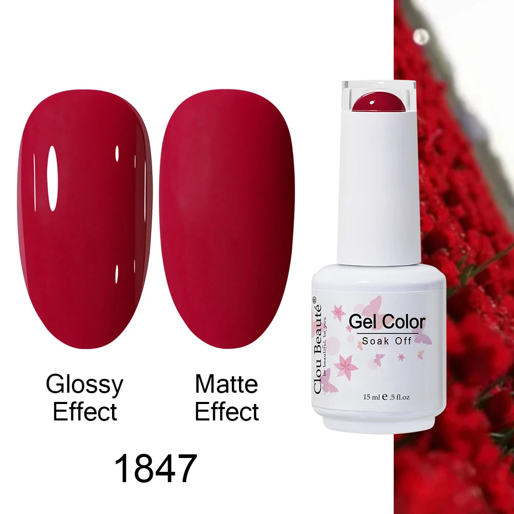 Clou Beaute Royal Blue Color Winter Trendy Semi Permanent Nail Art Manicure Varnishes Gel Nail Polish Hybrid Base Gel Top Coat