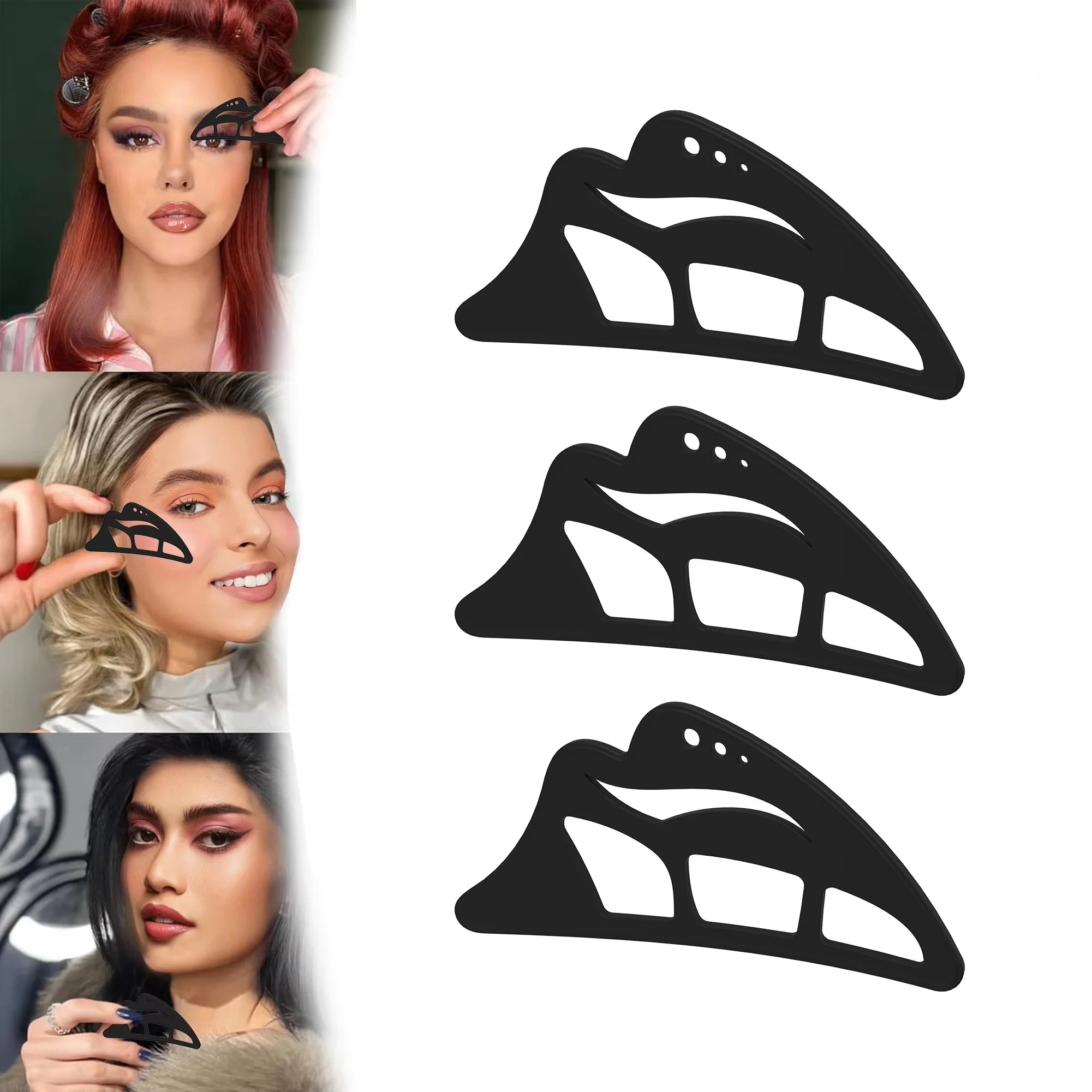 1-3PCs Female Eye Shadow Tool Multi-function Quick Eye Makeup Template Universal Eye Shadow Makeup Tool Suitable For Beginners