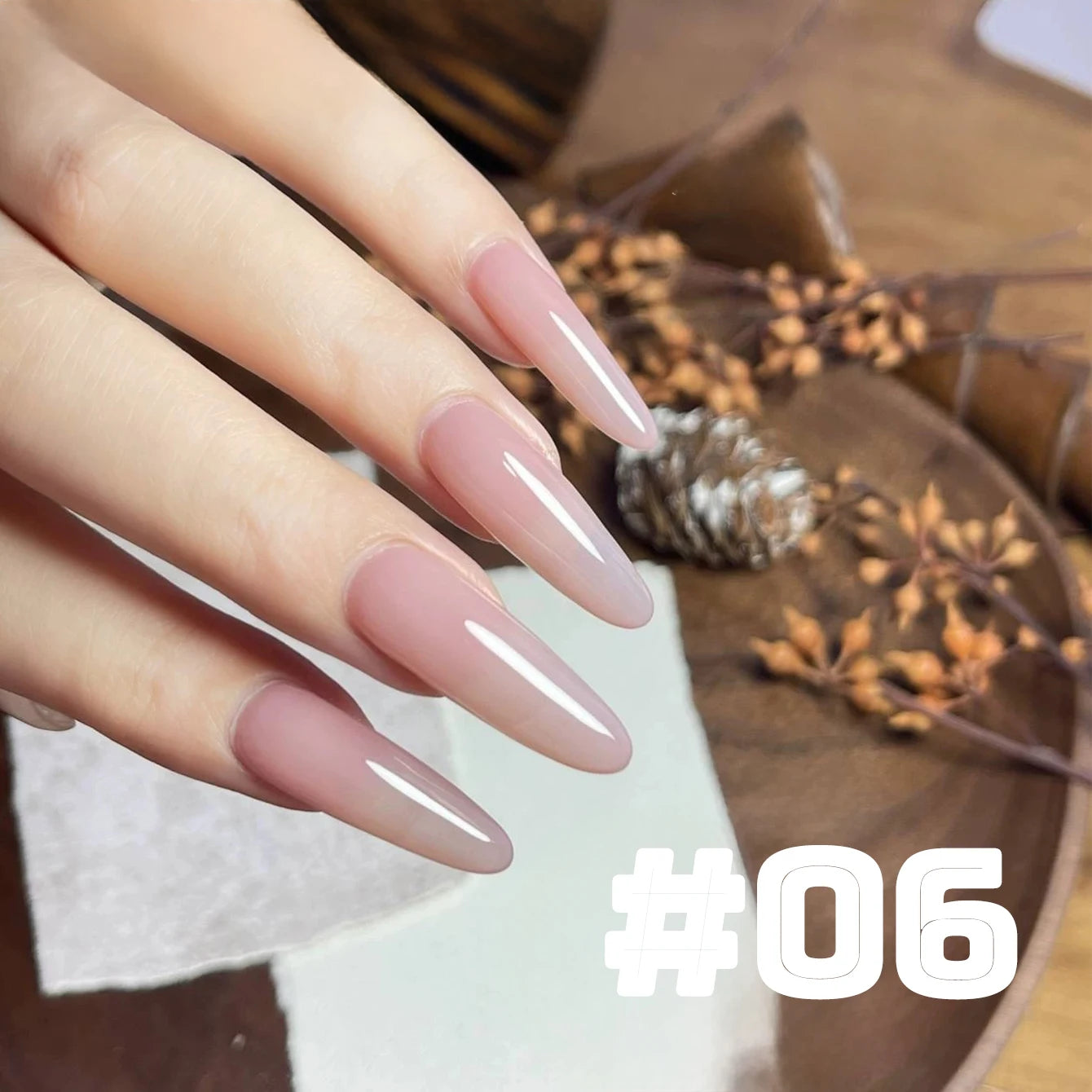 MIANEL  12ML Japanese Style Fairy Gel Nail Polish White Pink Nude Color Ice Clear Nail Polish Pink Nails Summer Nails 1-24pcs