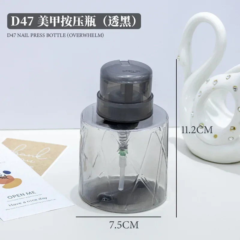 Nail Refillable Bottles Empty Press Pump Dispenser Nail Art Polish Remover Cleaner Makeup Bottle Manicure Tool Nail Art Tools
