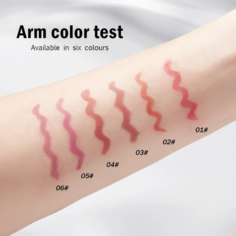 O'CHEAL Peel Off Lip Lip Liner Long-Lasting Lip Gloss High Color Rendering Tear-off 6 Color Waterproof  Matte Lip liner Makeup
