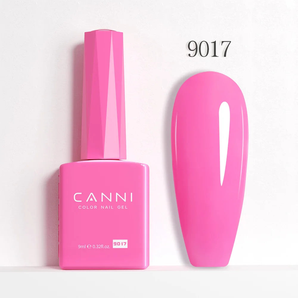 CANNI Hema Free Nail Gel Polish Fall Color Collection Semi Permanent Diamong Long Wear Top Coat Red Gorgeous JellyNude Color 9ml